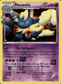 Meowstic RC15/RC32 Uncommon Generations Pokemon Holo Near Mint - Image 1