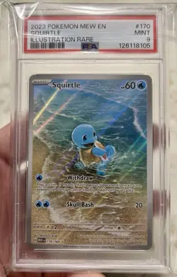 Pokemon Squirtle Sv: Scarlet & Violet 151 IR Holo 170/165 PSA 9 2023 - Image 1