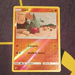 Pokemon TCG Sm-Unified Minds Gible 112/236 60 HP Common Reverse Holo - Image 1