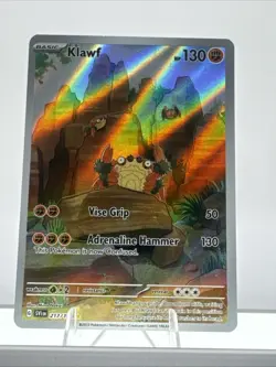 Pokemon Klawf 217/198 Illustration Rare Holo English SV01 130 HP - Image 1