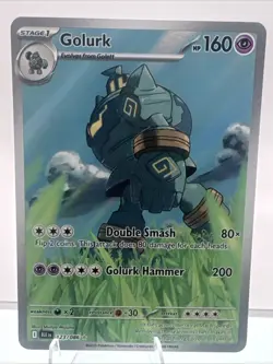 Pokemon TCG Golurk - Illustration Rare SV: Black Bolt 123/086 NM Holo - Image 1