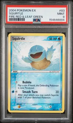 2004 POKEMON EX FIRE RED & LEAF GREEN #83 SQUIRTLE PSA 9 - Image 1