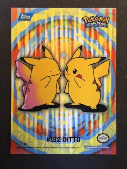 Pokemon Topps 2000 TV Animation Series 2 Stick-Ons #132 Ditto Card 5 of 10 - Image 1
