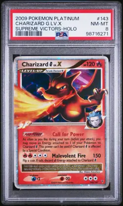 2009 Pokemon Supreme Victors - Charizard G Lv.X 143/147 Holo PSA 8 - Image 1