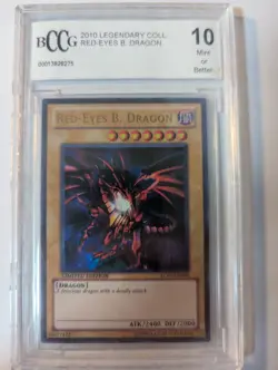 GRADED 10 Red-Eyes B. Dragon LC01-EN006 Yu-Gi-Oh Limited Edition - Image 1