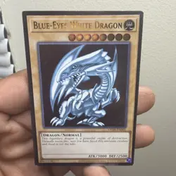 Blue-Eyes White Dragon OP28-EN001 Ultimate Rare Lightly Played - Image 1