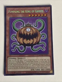 Yugioh Pumpking the King of Ghosts - 1st Secret Rare Chibi Art NM - Free Holo B - Image 1