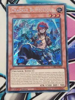 YUGIOH CORI-EN012 Crackle Blitzclique Secret Rare 1ST EDITION - Image 1