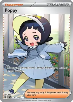 Poppy - 220/197 - SV03: Obsidian Flames NM Pokemon Card - Image 1