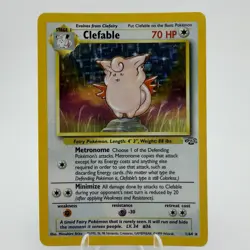 Pokemon TCG Clefable Holo Unlimited Rare Card Jungle Base Set 1/64 NM WOTC 1999 - Image 1