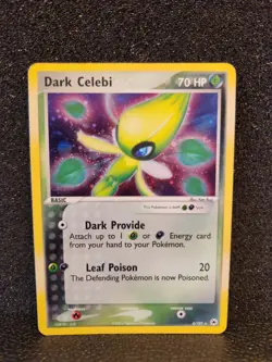 Pokemon Dark Celebi 4/101 EX Hidden Legends Holo Rare 2004 TCG Card - Image 1