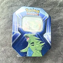 Pokemon TCG Triple Whammy Tin 2024 Tyranitar Larvitar Pupitar Booster - Image 1