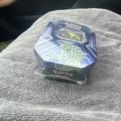 Pokemon TCG Triple Whammy Tin 2024 Tyranitar Larvitar Pupitar Booster - Image 5