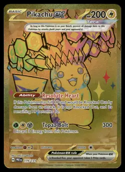 Pokemon Cards Pikachu ex 179/131 Prismatic Evolutions Holo Hyper Rare NM - Image 1