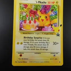 Birthday Pikachu 24 Pokemon Celebrations Collection Holo Card - Image 3