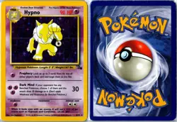 Vintage Pokemon Card - Hypno Fossil 8/62 1999 Rare Holo Unlimited MP - Image 3