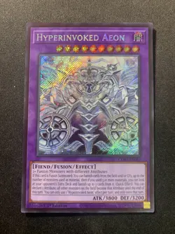 YuGiOh! Hyperinvoked Aeon CORI-EN033 1st Edition Secret Rare NM - Image 1