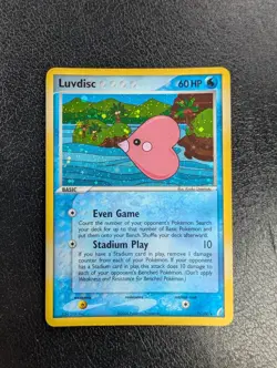 Pokemon Card Luvdisc EX Crystal Guardians Holo Rare 7/100 NM - Image 1