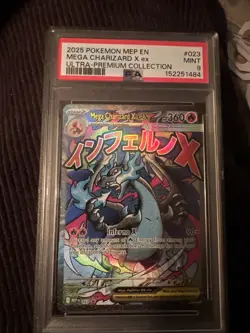 Mega Charizard X ex Full Art Ultra Premium Collection Black Star Promo 023 PSA 9 - Image 1