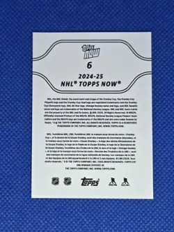 2024 Topps Now MACKLIN CELEBRINI ROOKIE Hockey Sticker card SAN JOSE SHARKS #6 - Image 2