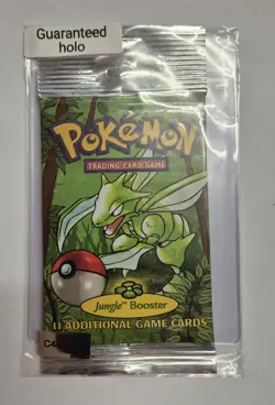 Pokemon Jungle Long Crimp Booster Pack Heavy Vintage Sealed Pokemon - Image 1