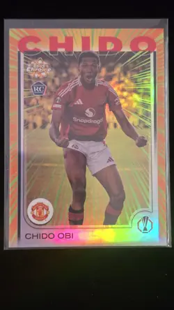 2024-25 TOPPS CHROME UEFA #RR-1 CHIDO OBI RC RADIATING ROOKIES SSP - Image 1