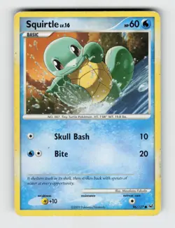 Squirtle 96/127 Common Platinum Pokemon 2009 Moderately Played - Image 1