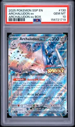 Pokemon TCG Archaludon ex 130 Archaludon ex Box PSA 10 Surging Sparks Stamped. - Image 1