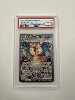 2023 POKEMON OBSIDIAN FLAMES SPECIAL ILLUSTRATION RARE #223 CHARIZARD EX PSA 10！ - Image 1