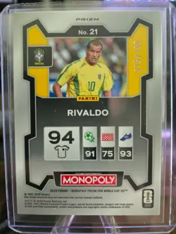 2026 Panini Prizm Monopoly World Cup Rivaldo Red Big Money Shimmer /100 #21 - Image 4
