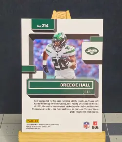 2022 Donruss Optic #214 Breece Hall RC New York Jets Rookie Football Card - Image 2