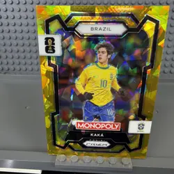 2026 Panini Prizm Monopoly FIFA World Cup Kaka Gold Cracked Ice Prizm SP #19 - Image 1