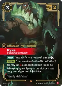 Pyke - Dockside Butcher UNL 028/219 Epic Unleashed Riftbound NM Card - Image 1