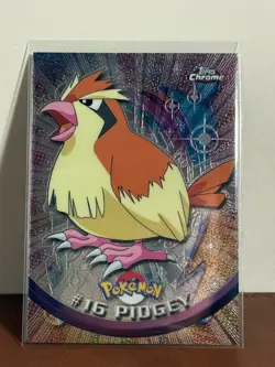Pokemon TCG Topps Chrome Series 1 Holo Foil Card Pidgey #16 2000 TV Animation - Image 1