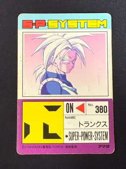 Dragon Ball Z Card No.842 Trunks TCG Holo Rare Amada Made in Japan - Image 2
