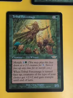 Tribal Forcemage x3 Elf Wizard rare Legions Magic the Gathering Card. - Image 2