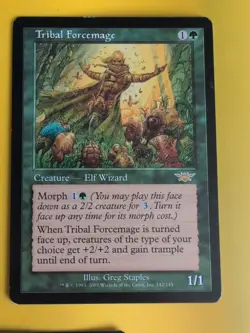 Tribal Forcemage x3 Elf Wizard rare Legions Magic the Gathering Card. - Image 5