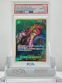 PSA10 One Piece Card DONQUIXOTE ROSINANTE 2nd Anniversary Set OP05-030 R JPN - Image 1