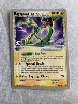 Pokemon trading card Rayquaza non holo 97/101 EOG-SR9-7LA - Image 1