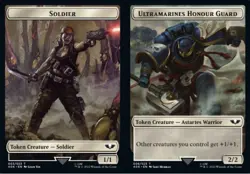 MTG - Soldier (003) // Ultramarines Honour Guard Double-Sided Token, Universed B - Image 1