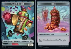 MTG - Clown Robot Token (003) // Food Token (011) - Foil, UNFINITY - Image 1