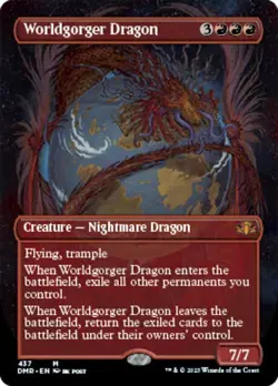 MTG - Worldgorger Dragon - Borderless, Dominaria Remastered - Image 1