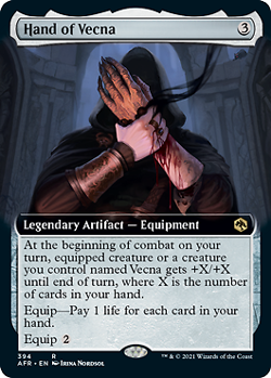 MTG - Hand of Vecna - Foil - Extended Art, Adventures in the Forgotten Realms Va - Image 1