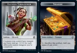 MTG - Emblem - Ellywick Tumblestrum // Treasure Token - Foil, Adventures in the - Image 1