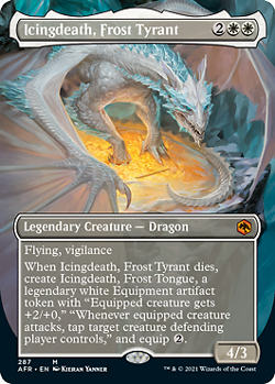 MTG - Icingdeath, Frost Tyrant - Borderless, Adventures in the Forgotten Realms - Image 1