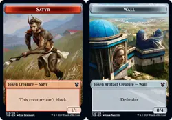 MTG - Satyr Token // Wall Token - Foil, Theros Beyond Death - Image 1