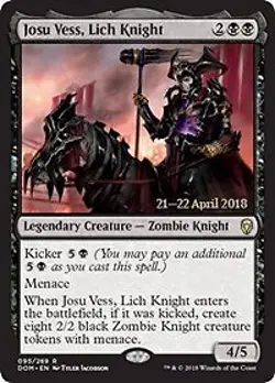 MTG - Josu Vess, Lich Knight - Foil - Prerelease Promo, Dominaria - Image 1