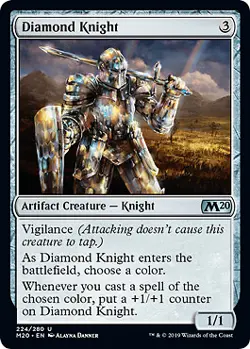 MTG - Diamond Knight - Foil, Core Set 2020 - Image 1