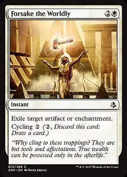 MTG - Forsake the Worldly - Foil, Amonkhet - Image 1