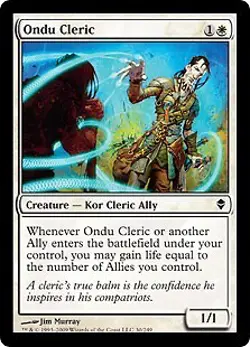 MTG - Ondu Cleric - Foil Zendikar - Image 1